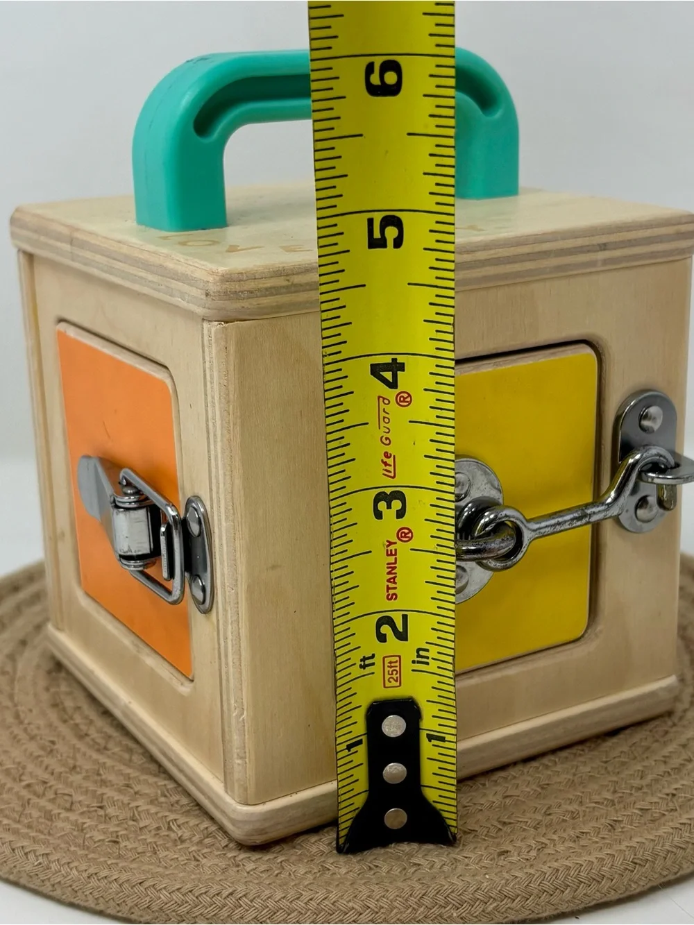 Lovevery Wooden Latches Lock Box The Realist Montessori Learning Portable Toy